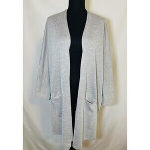 DONNI Anthropologie Stripe Ribbed Cardigan Duster Lightweight Women's ONE‎ SIZE